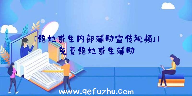 「绝地求生内部辅助宣传视频」|免费绝地求生辅助